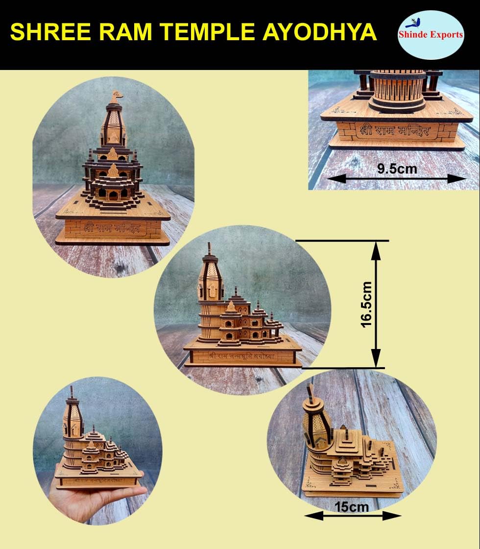 SHINDE EXPORTS shri ram Lalla mandir Temple Model in ayodhya Big Size Best for Gift