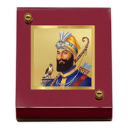 DIVINITI 24K Gold Plated Religious Car Dashboard Frame | Premium God Idol Frame for Car, Home Mandir & Office Table | Spiritual Gift, Decorative Showpiece | Guru Gobind Singh