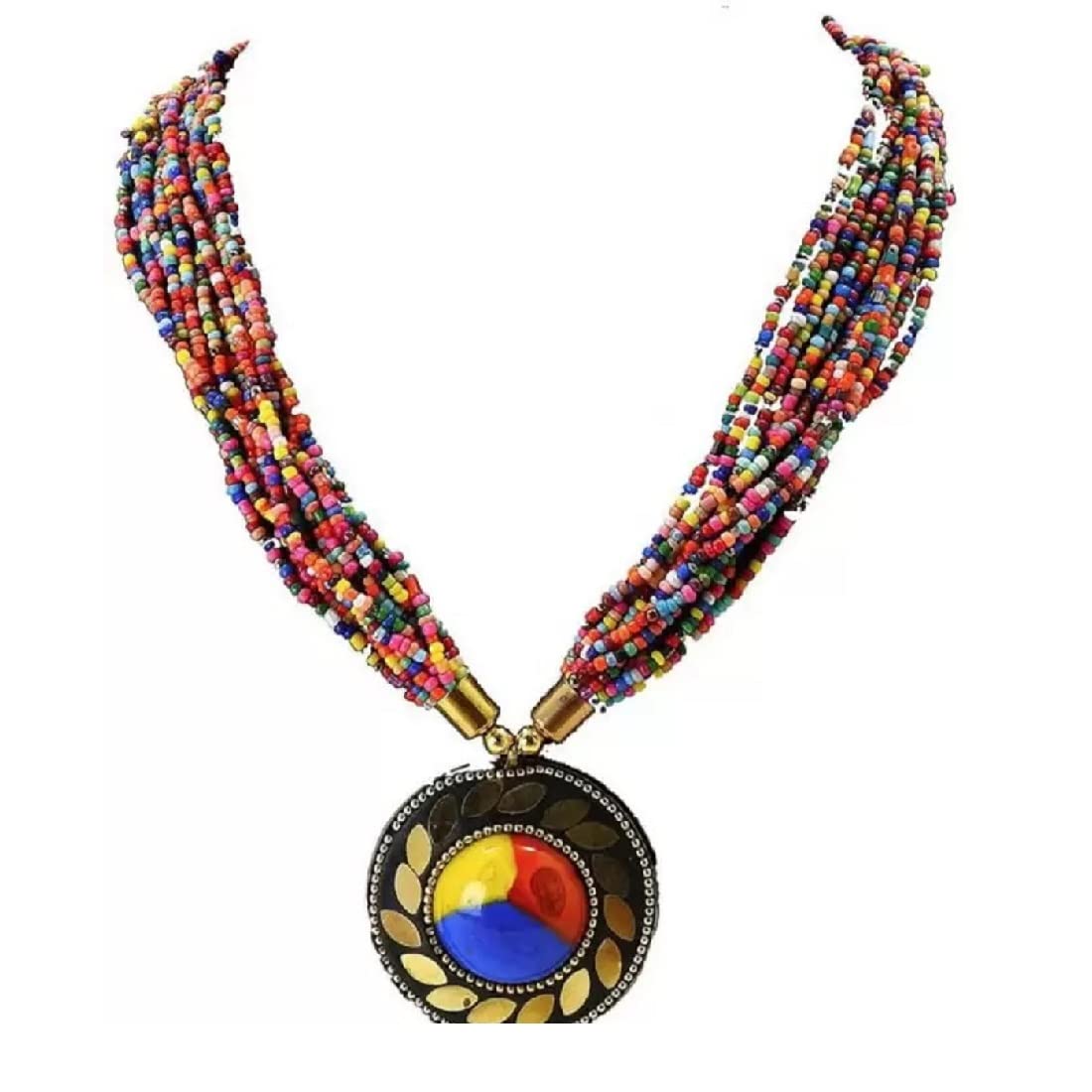 ASTRODIDI Antique Look Multicolor Pearl Style Necklace for Women and Girls
