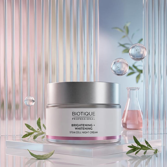 Biotique Professional Brightening + Whitening Stem Cell Night Cream 50gm
