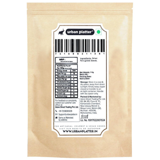 Urban Platter Dried Fenugreek (Methi) Seeds, 1000 g