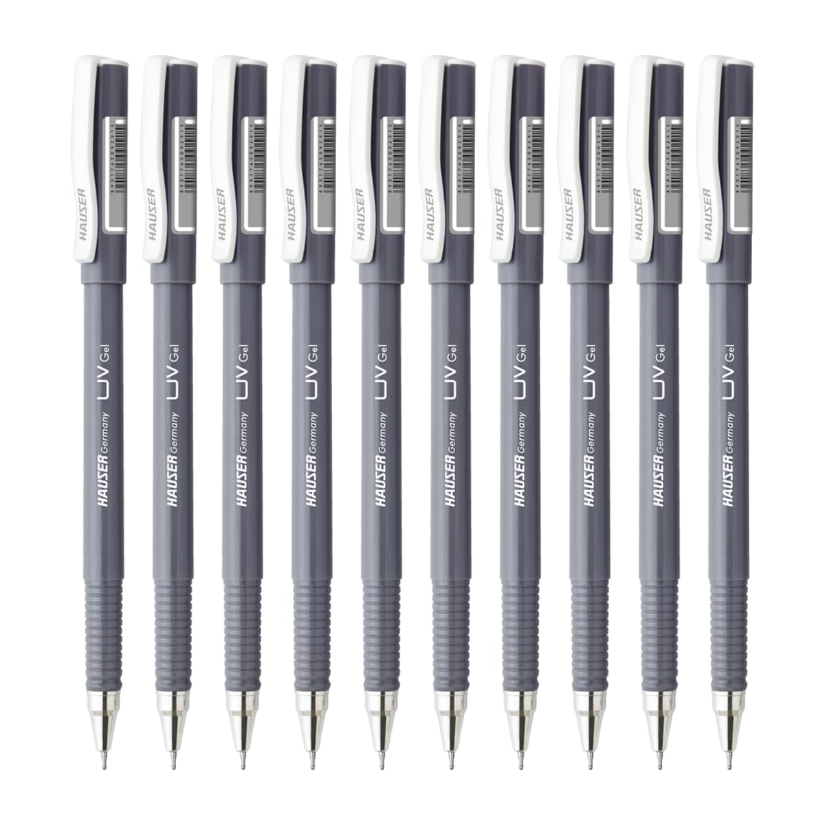 Hauser UV Gel Pen Wallet Pack | Ensures Smoothness & Durability | Waterproof Ink for Smooth & Smudge Free Writing | Black Ink, Pack of 20 Pens