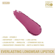 INSIGHT Professional Everlasting Longwear Lipstick | Velvety Smooth Finish | Highly Pigmented | Transferproof,Waterproof,Smudgeproof | Infused with Vit E & Marula Oil - (Clans) 2.5gm
