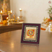 DIVINITI 24K Gold-Plated Maha Mrityunjaya Yantra Frame | Sacred Shiva Yantra for Protection, Peace & Inner Strength | Home, Office & Pooja Decor | Premium Gift Box | 12 x 11 CM