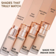 INSIGHT Blend Perfection Foundation - Natural Buff | Natural Radiant Finish | Lightweight & Buildable Coverage | Infused with Cica, Hyaluronic Acid & Vitamin E | Suitable for All Skin Types | 50g