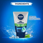 NIVEA MEN Oil Control Face Wash 100 g | With Magnolia Bark Extracts for 12 Hr Oil Control in Summer | 10 X Vitamin C Effect for Radiant Skin | For Oily Skin