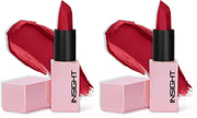 INSIGHT Prime Matte Lipstick - 3.8g |Satin Matte Finish |All day Comfort Wear | Infused with Hyaluronic Acid & Rosehip Oil |(AMERICANO) (Pack of 2)