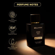 Bella Vita Luxury Fire and Ice | CEO Men Intense & OCEAN | Long Lasting Perfume for Man | 2x 100ml | Citrus, Woody and Musky Premium Fragrance Scent