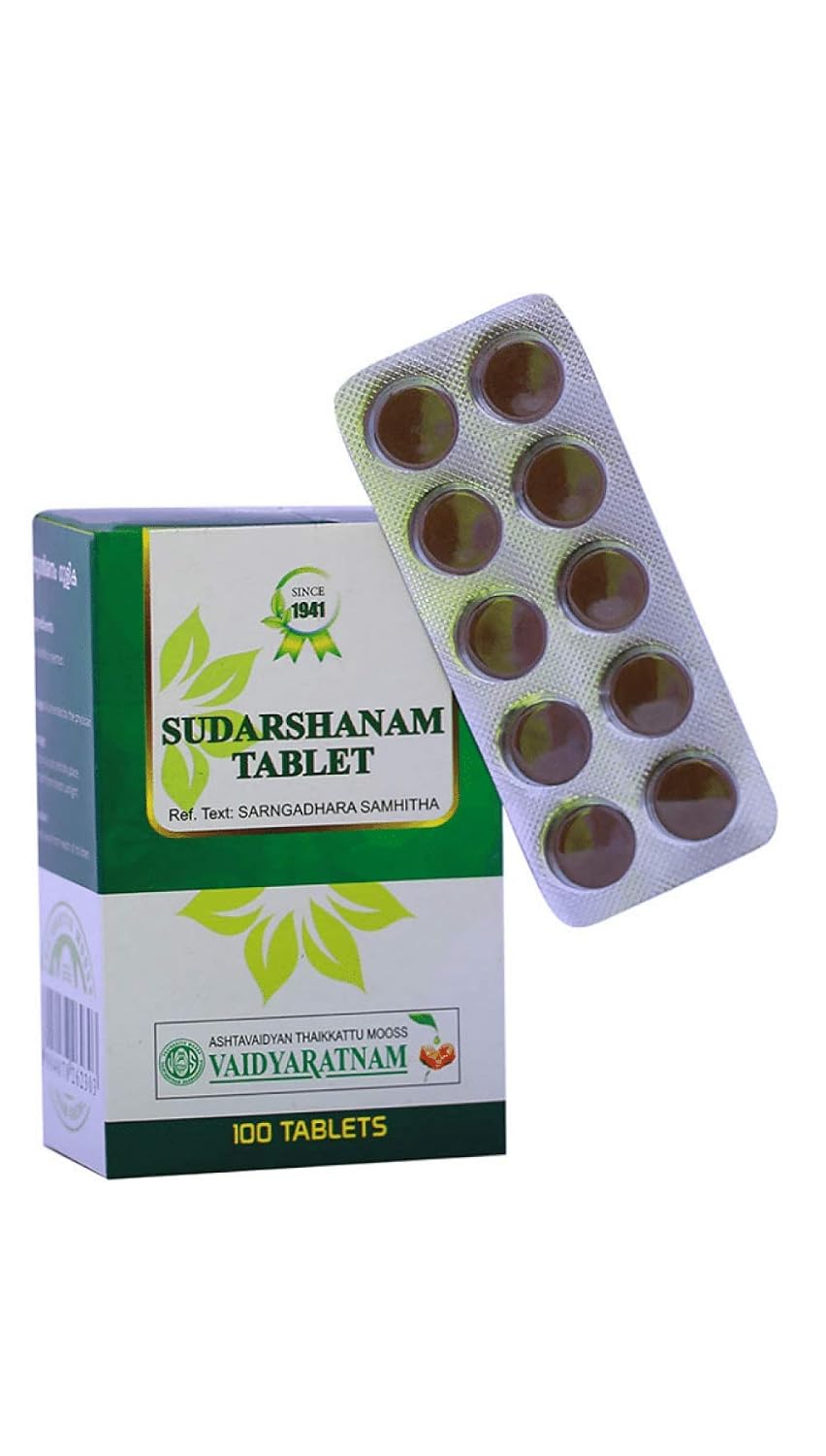 VAIDYARATNAM Sudarshanam Gulika 100 Tablets