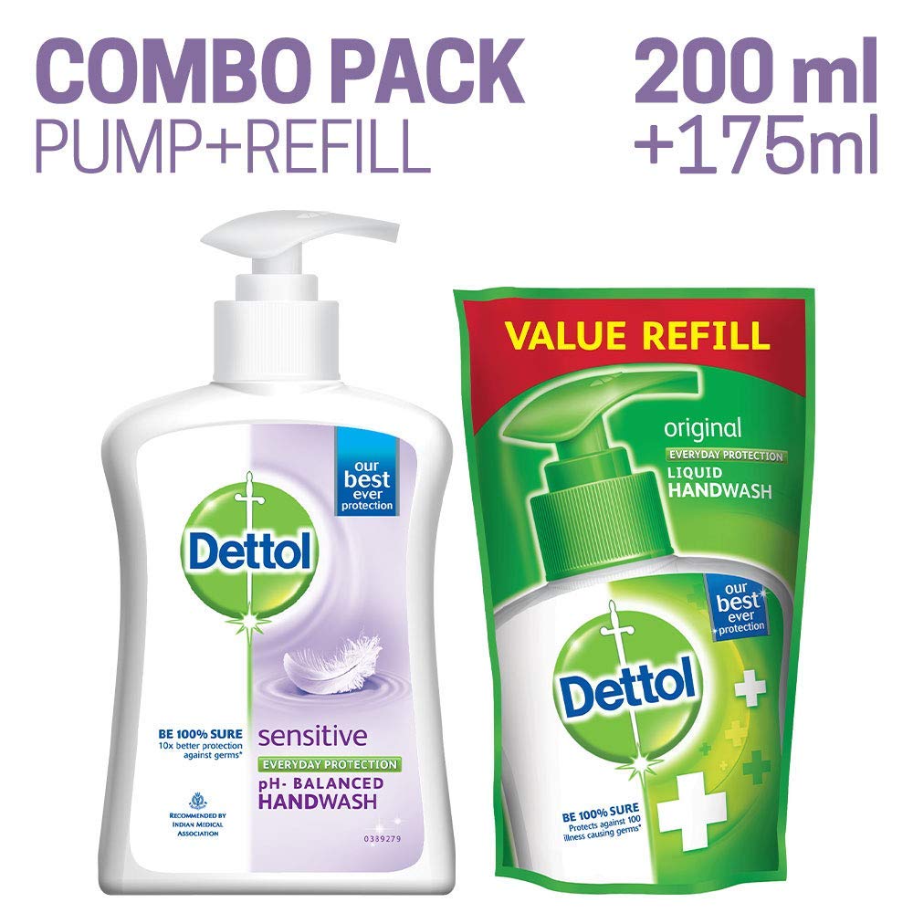 Dettol Liquid Sensitive Handwash - 200 ml - 175 ml (Any Variant)