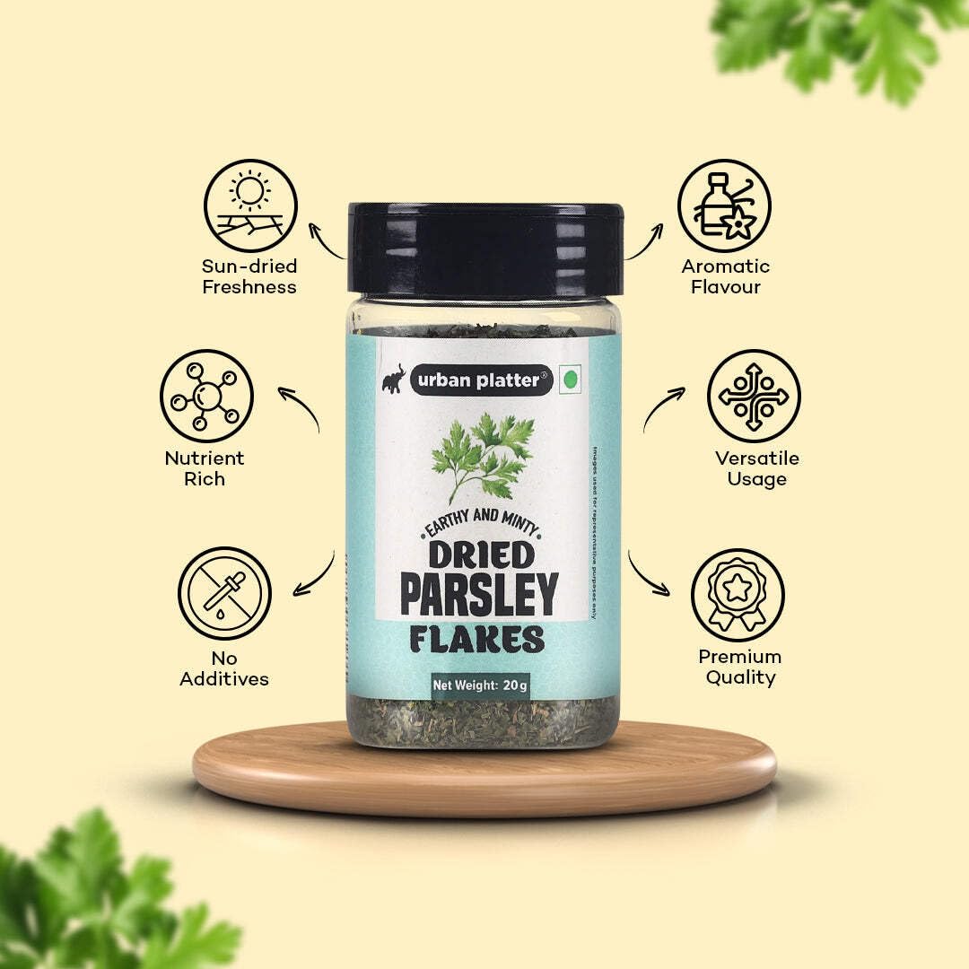 Urban Platter Whole Sun Dried Parsley Flakes Herb, 20g