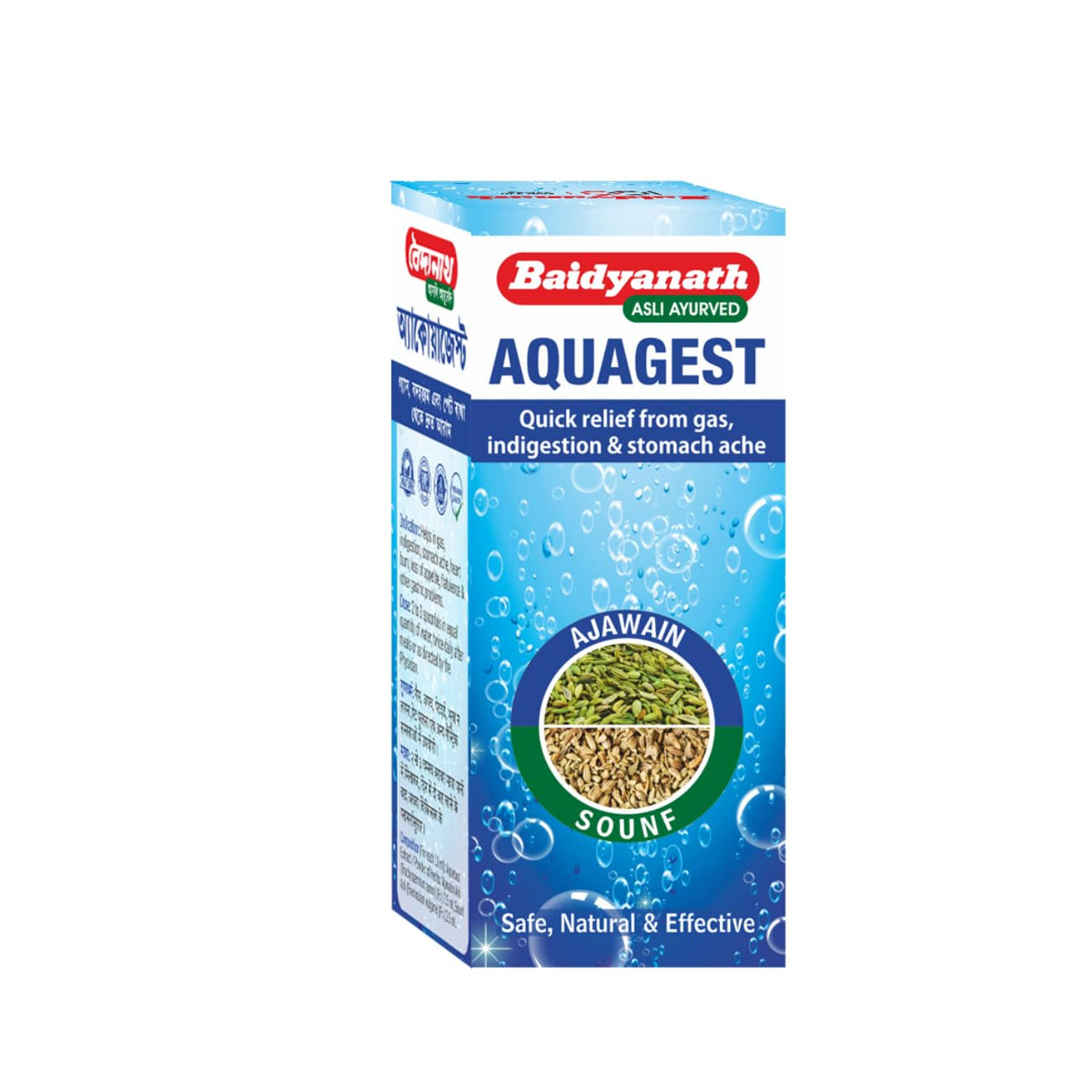 Baidyanath Aquagest – 100 g | Ayurvedic Herbal Formula with Ajwain (Trachyspermum Ammi) and Fennel (Foeniculum Vulgare) for Digestive Care