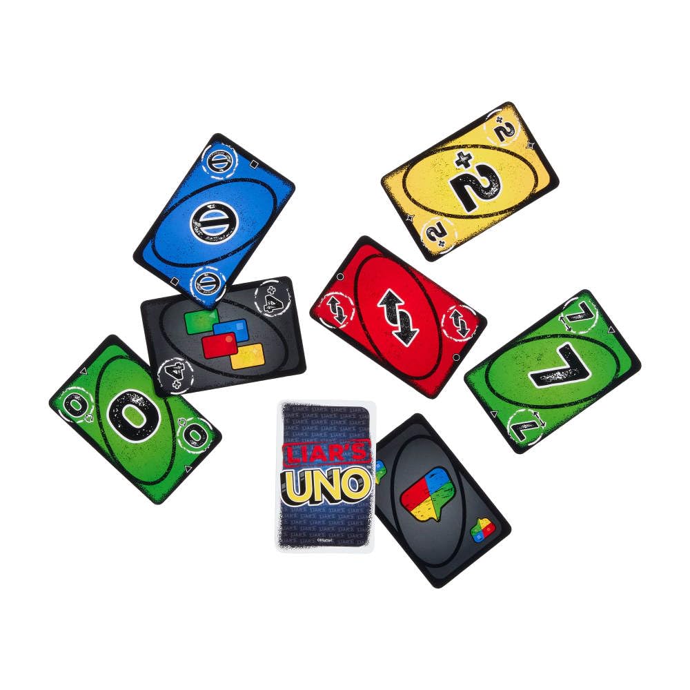 Mattel Games Liar’s UNO Card Game for Adults, Kids, Families, Parties & Game Nights, Travel Fun, Outwit Other Players with Bluffing & Trickery