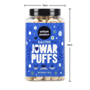 Urban Platter Jowar Puffs, 100g (Gluten-Free | Palm Oil-Free | Baked, Not Fried | Light & Crunchy | Sorghum Puffs)