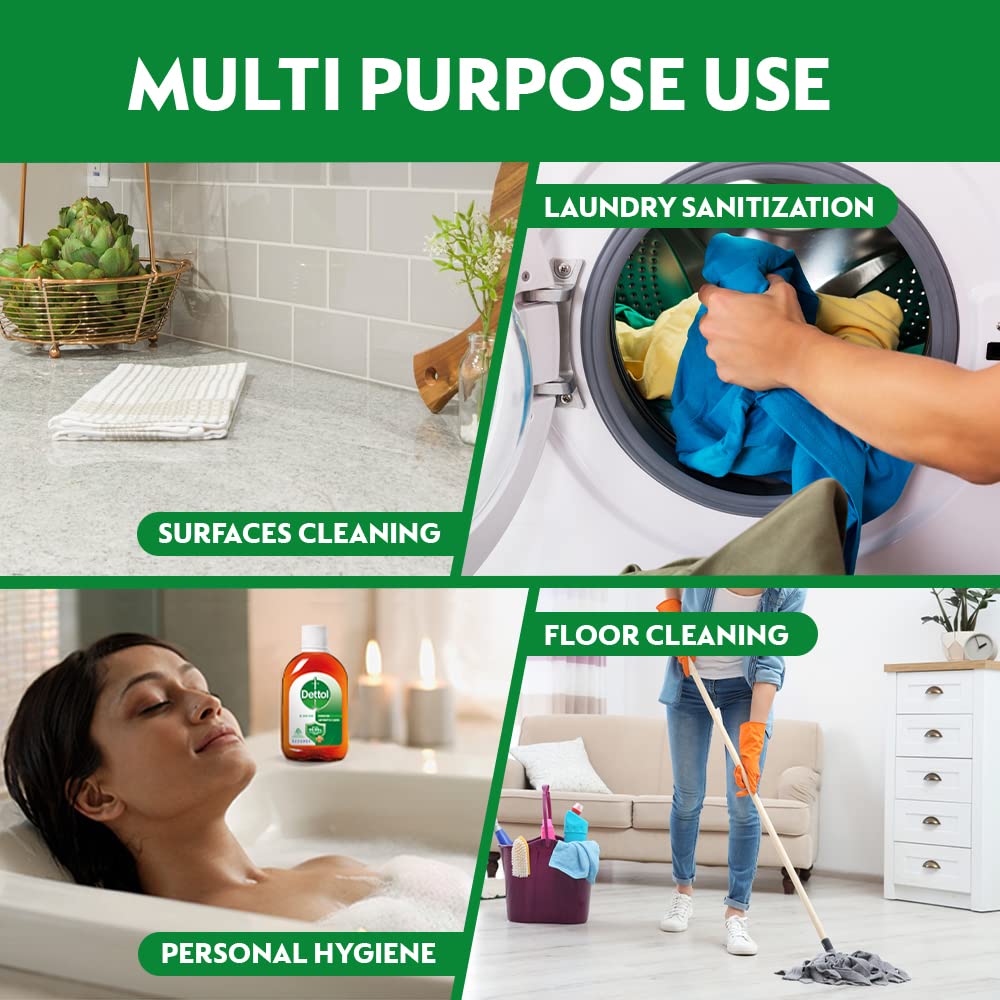 Dettol Antiseptic Disinfectant liquid for First aid, Surface Cleaning and Personal Hygiene, 250ml, Pack of 2