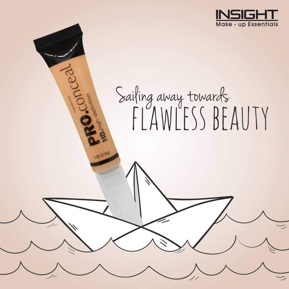 INSIGHT HD Conceal Concealer for Everyday Use | Matte Finish | Medium to Full Coverage - Golden Sand (8g)