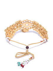 Priyaasi Kundan Studded Gold Plated Choker Necklace Set for Women with Earrings | Traditional Jewellery Set for Women