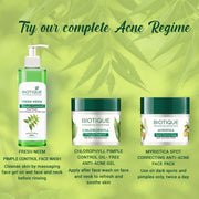 Biotique Fresh Neem Pimple Control Face Wash| Ayurvedic and Organically Pure| Prevents Pimples |100% Botanical Extracts| Suitable for All Skin Types | 200mL (Pack of 2)