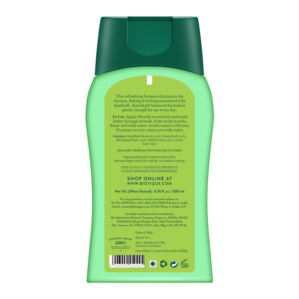 Biotique Bio Margosa Anti Dandruff Shampoo 200ml (Pack of 2)