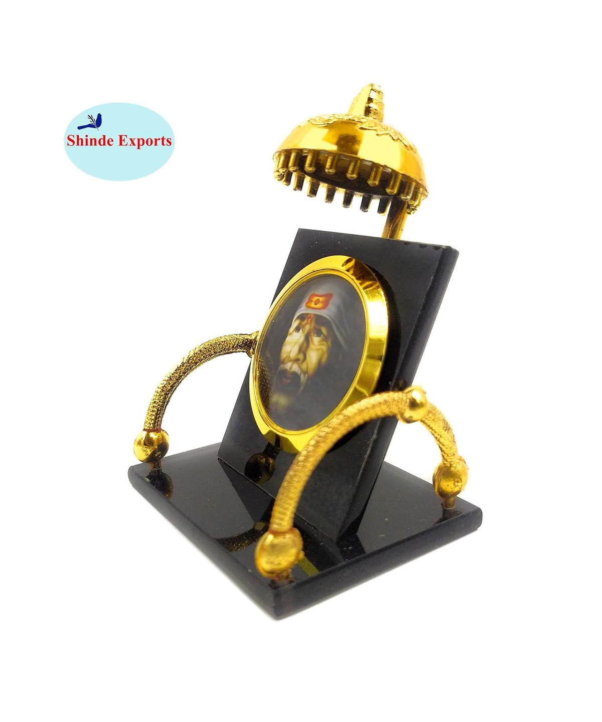SHINDE EXPORTS Sai Baba Car Dashboard Stand, showpiece/Gift Item(Design 4)