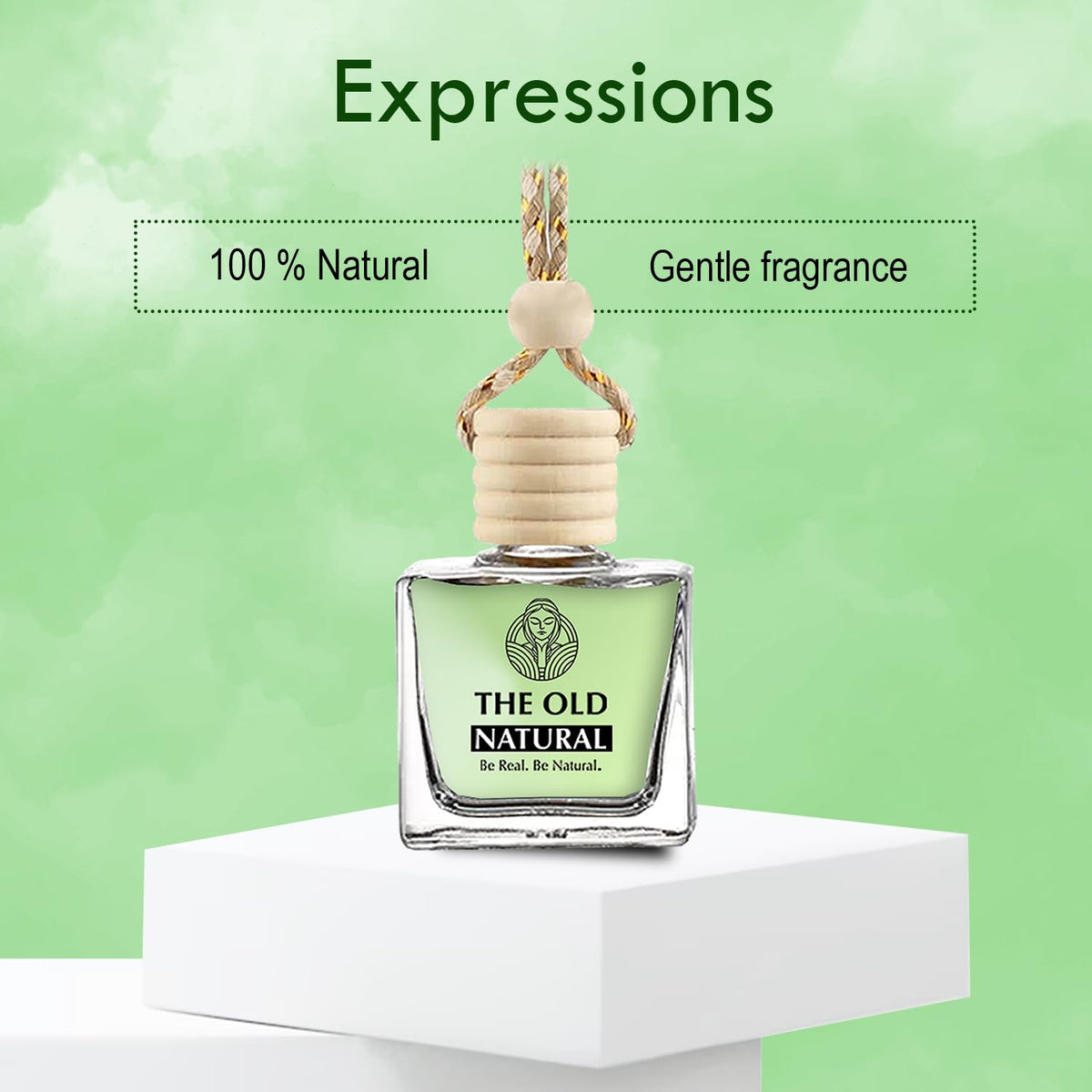 The Old Natural Car Perfume With Essential Oils | Car Perfume Diffuser With Wooden Lid | Car Fresheners Long Lasting | Car Perfumes (Pack Of 1 Expressions - 10ml)