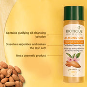 Biotique Almonmd Oil Deep Cleanse Purifying Cleansing Oil Face & Eye Makeup Remover For Normal to Dr