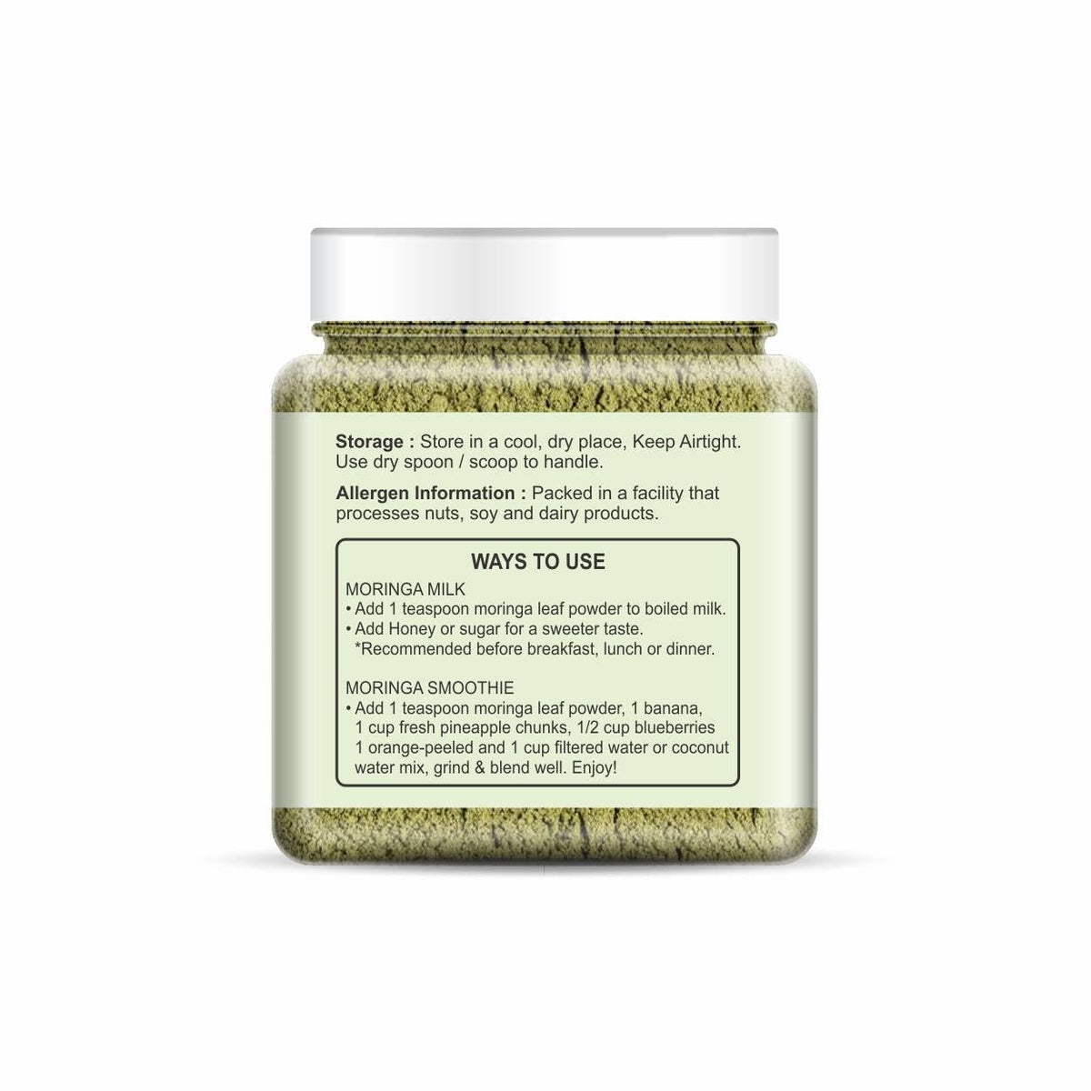 NatureVit Pure Moringa Leaf Powder 100g | Natural Superfood Supplement | Rich in Vitamins, Minerals & Antioxidants | Vegan & Gluten-Free