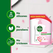 Dettol Liquid Handwash Refill - Skincare Moisturizing Hand Wash, 1350 ml, Pack of 2
