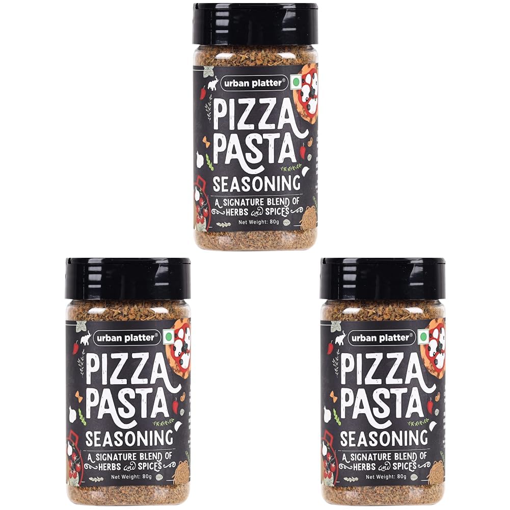 Urban Platter Pizza Pasta Seasoning, 80g (Signature Italian-Style Seasoning | Multipurpose Herb & Spice Blend | MSG-Free) (Pack of 3)