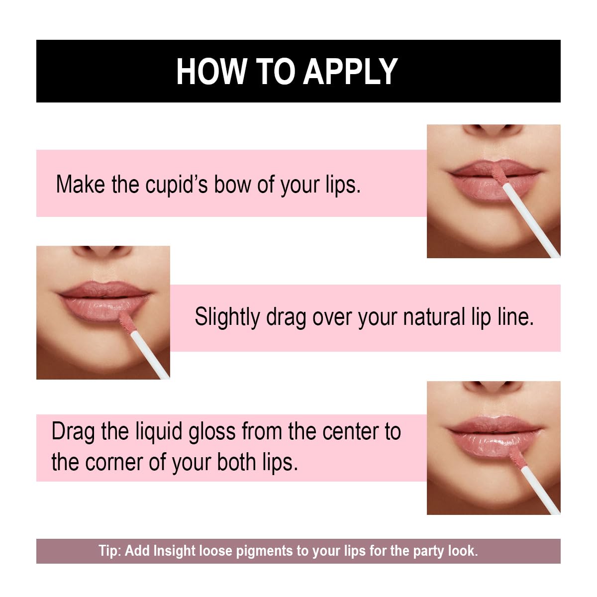 INSIGHT Long Wear Color Rich Lip Gloss – Frost | Ultra Glossy | Moisturising & Non-Sticky | Enriched with Jojoba Oil | Plumper, Fuller Lips | All Day Wear | 4ml