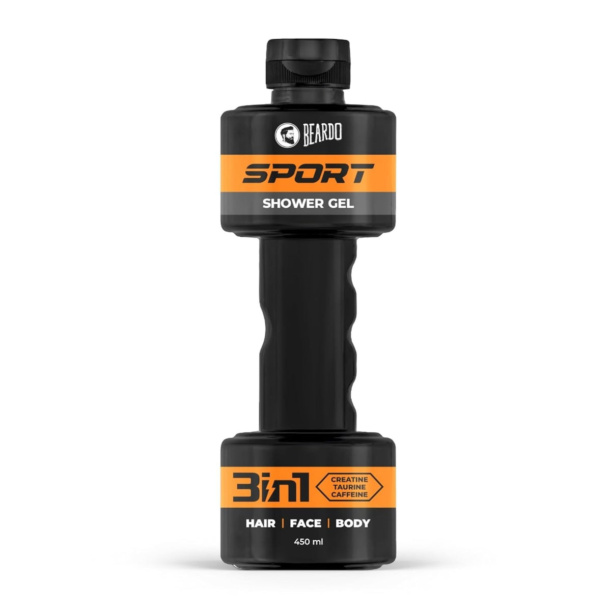 Beardo Sport 3-in-1 Body Wash Shower Gel for Men | Facewash + Shampoo + Exfoliating Bodywash | For Deep Cleansing, Detan & Cooling | Sports Shower Gel for Men | 450 ml