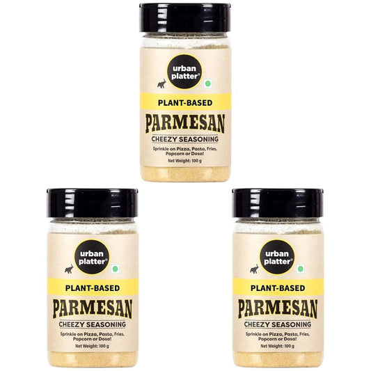 Urban Platter Parmesan Style Seasoning, 100g (Savoury Umami Sprinkle | Clean-Label | Ideal for Pasta, Salads, Snacks) (Pack of 3)