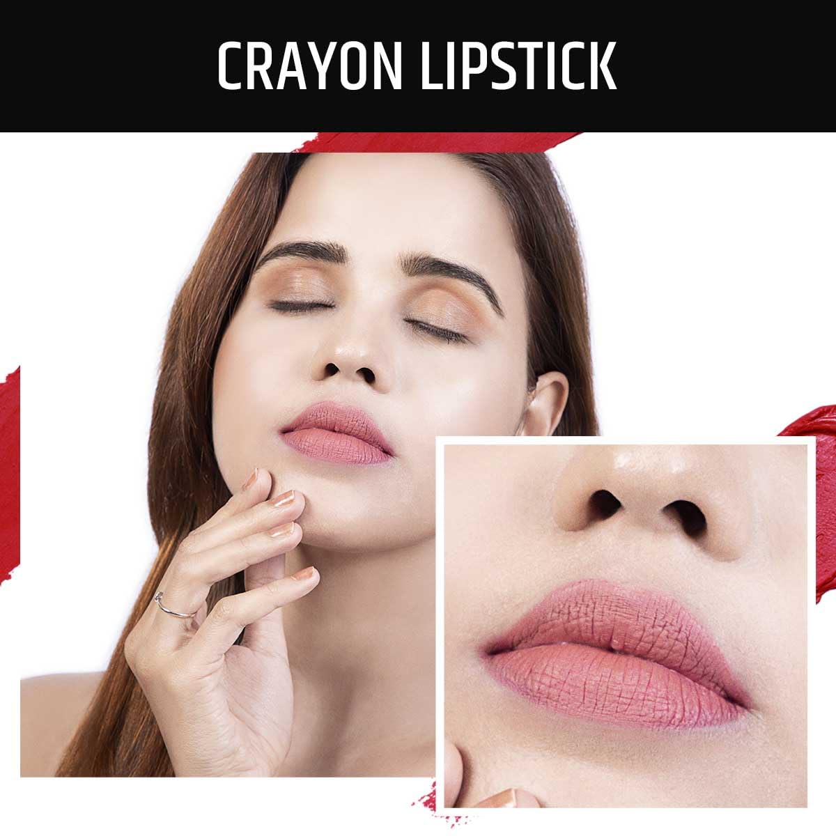 INSIGHT Mega Last Crayon Lipstick | Matte Finish | Non-Transferable formula | Intense Color Pay off | 2in1 Formula |Water-Resistant | Built Sharpener-Shade 14