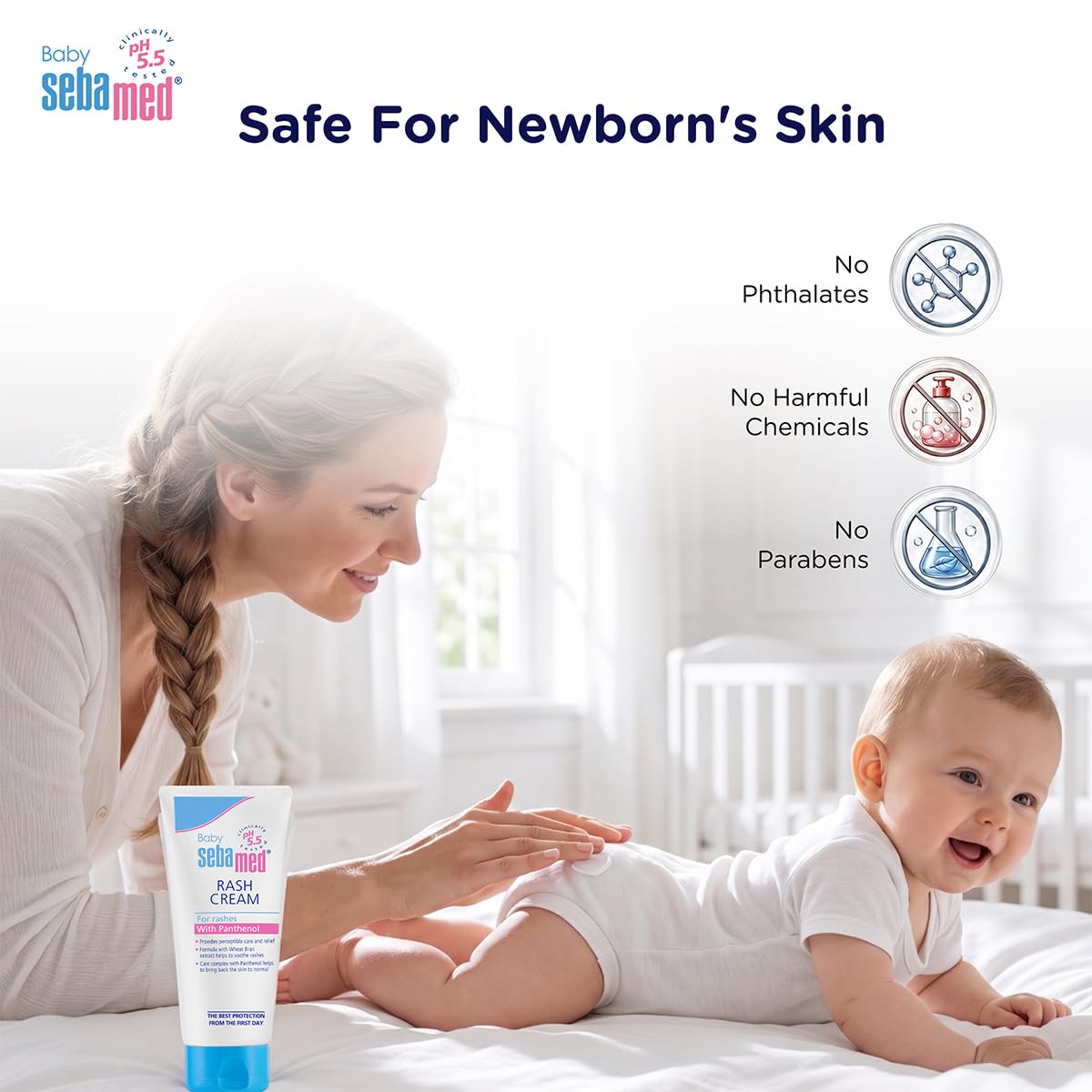 Sebamed Baby Rash Cream|pH 5.5|Ideal for Diaper Rashes|50 ml