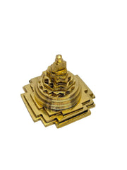 RUDRADIVINE Brass Maha Meru Shri Yantra 4 Inch Solid 3D with Accurate Laser Cutting for Wealth & Luck