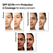 WishCare Daily Fluid Tinted Sunscreen SPF50 PA++++| L102 | Broad Spectrum Protection for all skin types | In-Vivo Tested Tinted Sun Screen | D-Panthenol, Niacinamide, Ectoin & Ginseng | Evens & Protects | 50ml