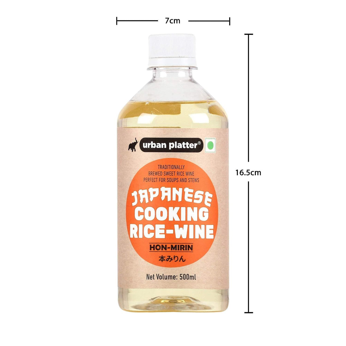 Urban Platter Japanese Style Cooking Rice Vinegar, 500ml (Traditionally Brewed, Sweet Rice Hon Mirin, Perfect for Soups)