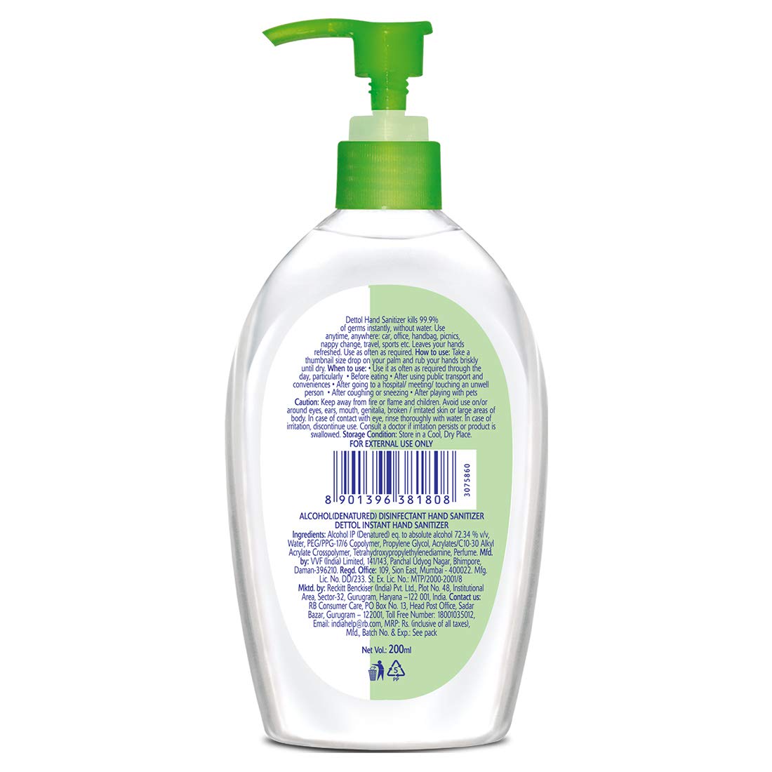 Dettol Alcohol based Hand Sanitizer, Original, 200ml, Pack of 3