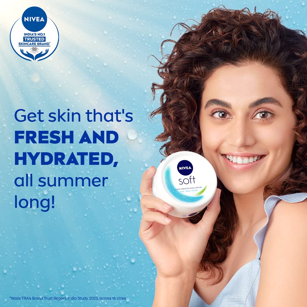 NIVEA Complete Regime Kit - Soft 300ml Moisturizing Cream, Body Milk 400ml Nourishing Lotion & Water-Lily Flower 250ml Refreshing Shower Gel