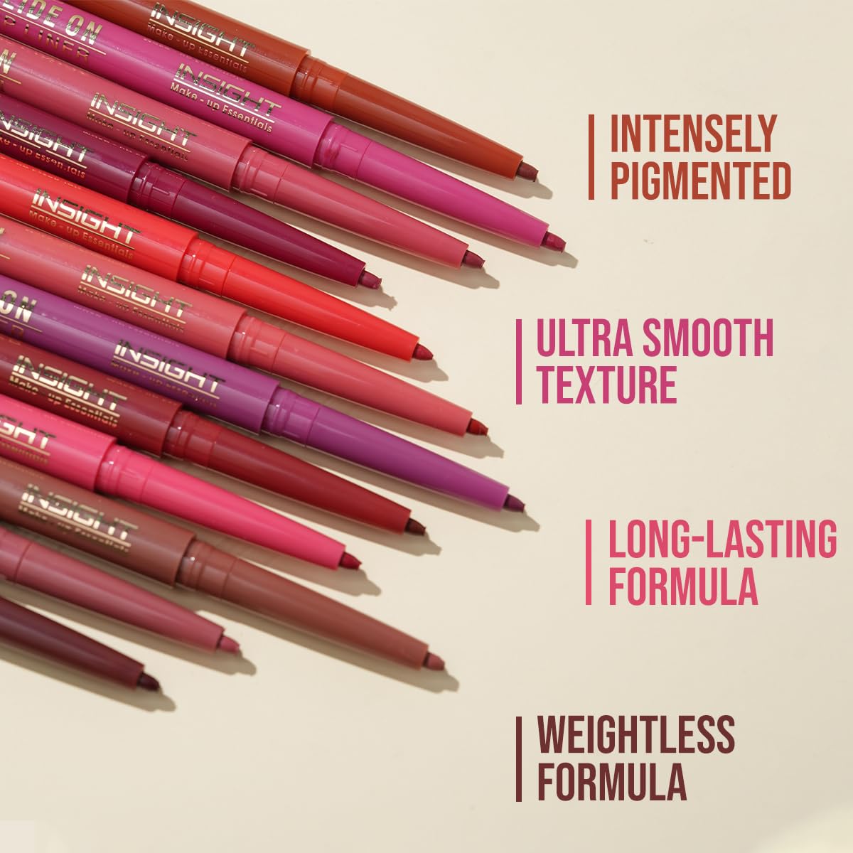 INSIGHT Glide On Lip Liner - Catfish | Intensely Pigmented | Ultra Smooth Texture | Long lasting Formula | Weightless Formula - 0.3 g