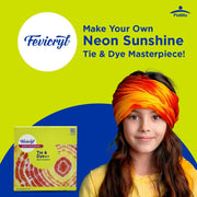 Fevicryl Tie & Dye Neon Kit | Complete DIY Fabric Colour Kit with 2 x 15 ml Neon Fevicryl Acrylic Colors, 21 x 21 Inches Fabric, Squeezer & More | Ideal for Gifting, Beginners & Art Enthusiasts