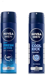 Nivea Unisex Fresh Active Deodorant Spray (Active Deo + Cool Kick Deo), 1 Count