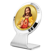 DIVINITI 24K Gold Plated Religious Car Dashboard Frame | Premium God Idol Frame for Car, Home Mandir & Office Table | Spiritual Gift, Decorative Showpiece | Jesus Christ