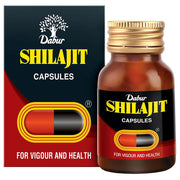 Dabur Shilajit Ayurvedic Capsules - 30 capsules | Pure Shilajit with Antifatigue and Anti Inflammatory Benefits | For Vigour, Strength and Ayuvedic Health | Immunity Booster
