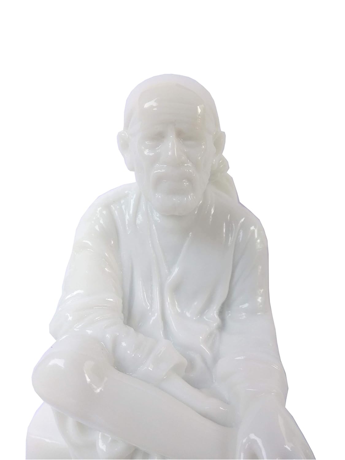 SHINDE EXPORTS Shirdi Saibaba Marble Idol for car Dashboard and Gifting (6 inches)
