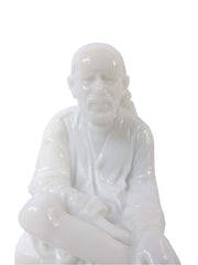 SHINDE EXPORTS Shirdi Saibaba Marble Idol for car Dashboard and Gifting (6 inches)