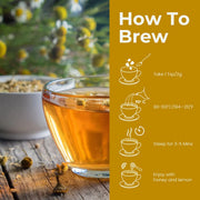 BLUE TEA - Chamomile Tea For Sleep - 50 gm (80+ Cups) | SLEEP & RELAXATION | Herbal Tea - Caffeine Free - Flower Based - Non-Bitter | Zipper Pack