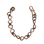 SHINDE EXPORTS Pure Copper Link Chain Bracelet Unisex S Hook 8.5 Inch