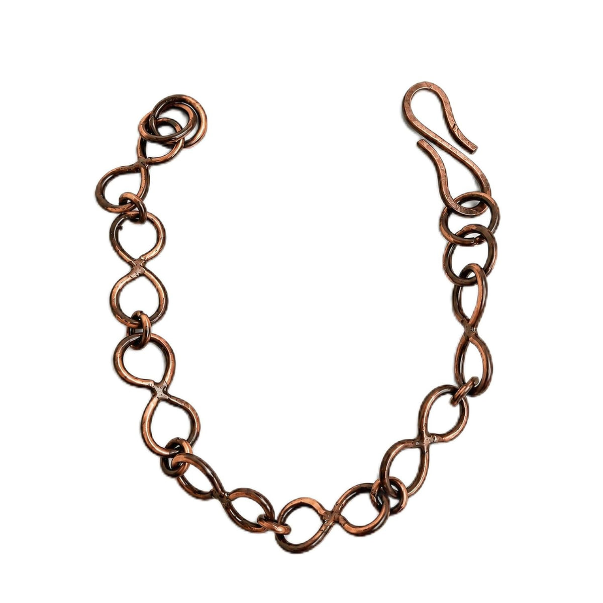 SHINDE EXPORTS Pure Copper Link Chain Bracelet Unisex S Hook 8.5 Inch