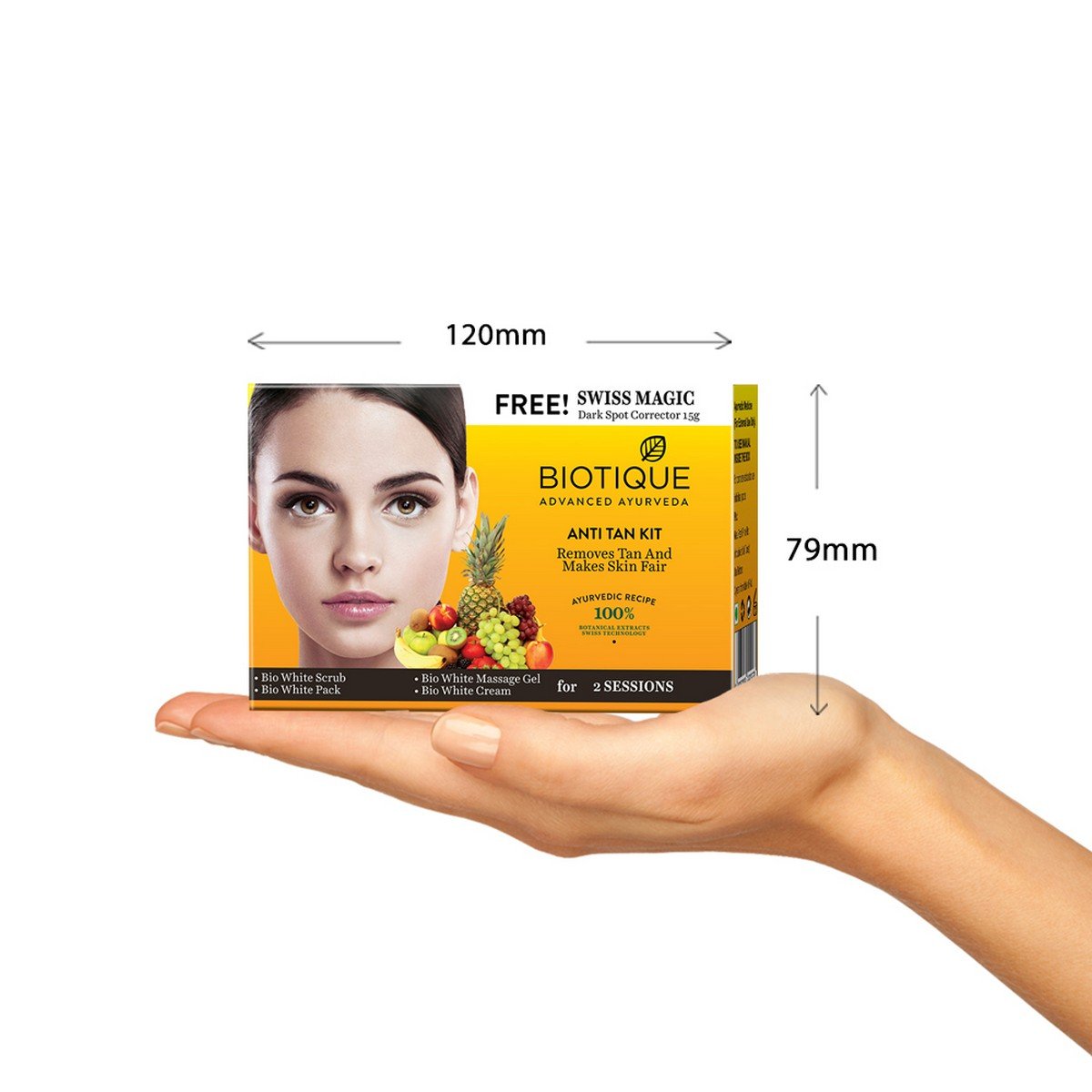 Biotique Bio Anti Tan Kit Removes Tan and Makes Skin Fair, 75g